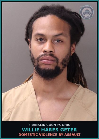 CCW arrest card for Willie Hares Geter in Franklin County: DOMESTIC VIOLENCE BY ASSAULT