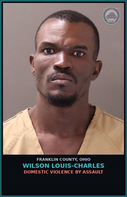 CCW arrest card for Wilson Louis-Charles in Franklin County: DOMESTIC VIOLENCE BY ASSAULT