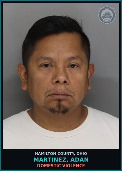 CCW arrest card for Martinez, Adan in Hamilton County: DOMESTIC VIOLENCE