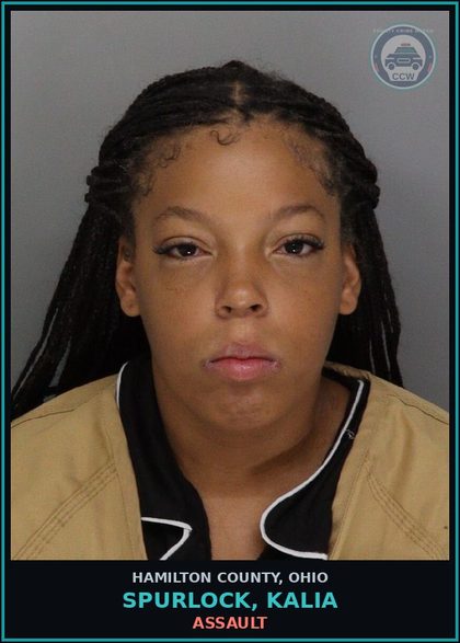 CCW arrest card for Spurlock, Kalia in Hamilton County: ASSAULT
