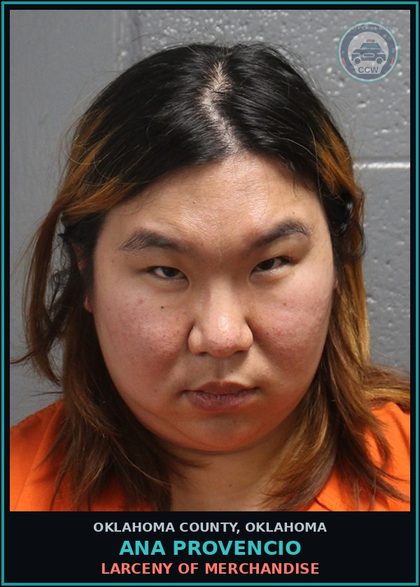 CCW arrest card for Ana Provencio in Oklahoma County: INTERFERING WITH OFFICIAL PROCESS - OBSTRUCTING OFFICER