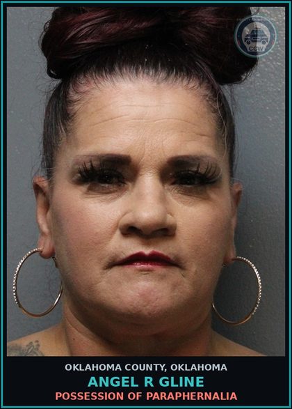 CCW arrest card for Angel R Gline in Oklahoma County: FAILURE TO CARRY REGISTRATION CERTIFICATE