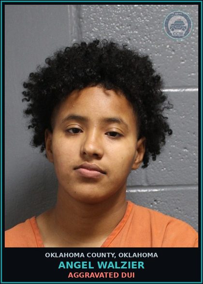 CCW arrest card for Angel Walzier in Oklahoma County: OBSTRUCTING OFFICER