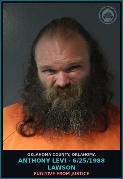 CCW arrest card for Anthony Levi - 6/25/1988 Lawson in Oklahoma County: FUGITIVE FROM JUSTICE