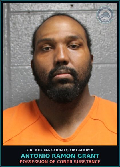 CCW arrest card for Antonio Ramon Grant in Oklahoma County: PROTECTIVE ORDER VIOLATION