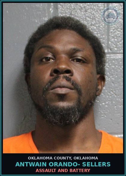 CCW arrest card for Antwain Orando- Sellers in Oklahoma County: OBSTRUCTING OFFICER