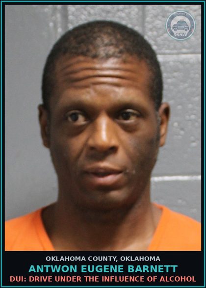 CCW arrest card for Antwon Eugene Barnett in Oklahoma County: SPEEDING