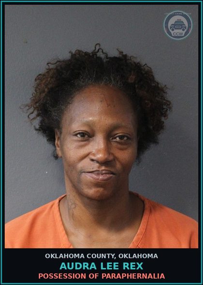 CCW arrest card for Audra Lee Rex in Oklahoma County: LARCENY OF MERCHANDISE FROM RETAILER