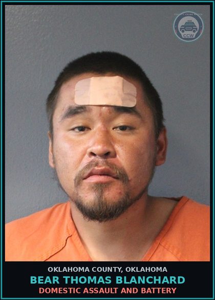 CCW arrest card for Bear Thomas Blanchard in Oklahoma County: LARCENY OF MERCHANDISE FROM RETAILER