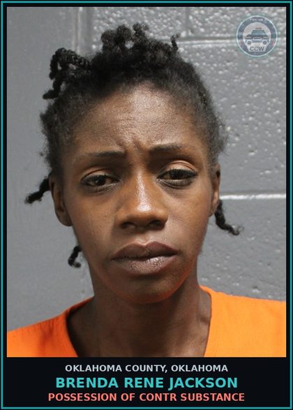 CCW arrest card for Brenda Rene Jackson in Oklahoma County: ORGANIZED RETAIL CRIME