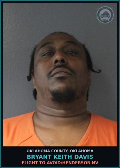 CCW arrest card for Bryant Keith Davis in Oklahoma County: FLIGHT TO AVOID/HENDERSON NV