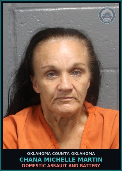 CCW arrest card for Chana Michelle Martin in Oklahoma County: LARCENY OF MERCHANDISE FROM RETAILER