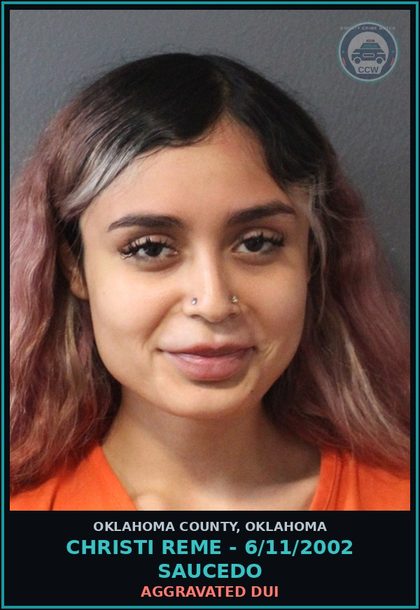 CCW arrest card for Christi Reme - 6/11/2002 Saucedo in Oklahoma County: chld ENDANGERMENT