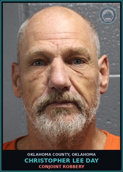 CCW arrest card for Christopher Lee Day in Oklahoma County: CARRY OR POSSESS FIREARM BY CONVICTED FELON
