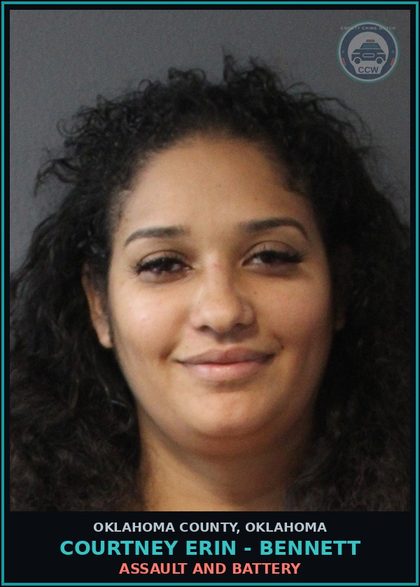 CCW arrest card for Courtney Erin - Bennett in Oklahoma County: ASSAULT AND BATTERY