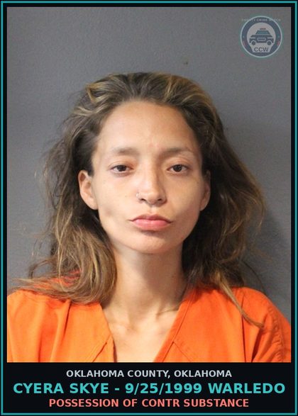 CCW arrest card for Cyera Skye - 9/25/1999 Warledo in Oklahoma County: SPEEDING