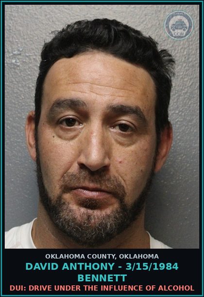 CCW arrest card for David Anthony - 3/15/1984 Bennett in Oklahoma County: LEAVING SCENE OF ACCIDENT INVOLVING DAMAGE