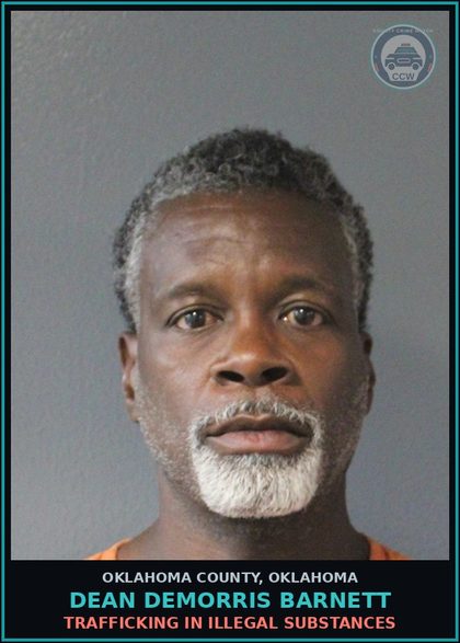 CCW arrest card for Dean Demorris Barnett in Oklahoma County: TAMPERING WITH SECURITY EQUIPMENT