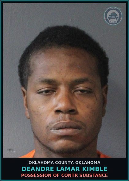 CCW arrest card for Deandre Lamar Kimble in Oklahoma County: IDENTITY THEFT