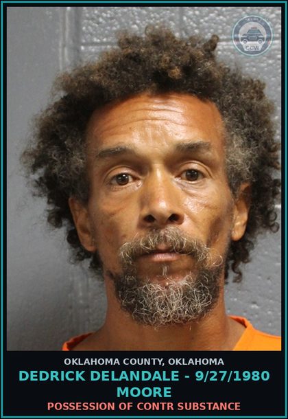 CCW arrest card for Dedrick Delandale - 9/27/1980 Moore in Oklahoma County: FAILURE TO WEAR SEAT BELT