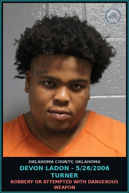 CCW arrest card for Devon Ladon - 5/26/2006 Turner in Oklahoma County: CARRY OR POSSESS FIREARM BY CONVICTED FELON