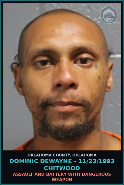 CCW arrest card for Dominic Dewayne - 11/23/1993 Chitwood in Oklahoma County: ASSAULT AND BATTERY WITH DANGEROUS WEAPON
