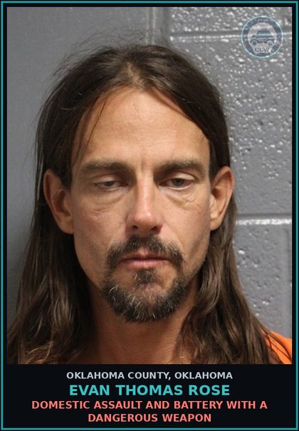 CCW arrest card for Evan Thomas Rose in Oklahoma County: PETIT LARCENY