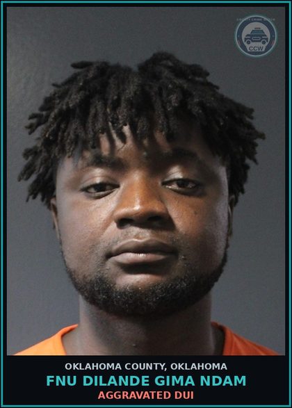 CCW arrest card for Fnu Dilande Gima Ndam in Oklahoma County: chld ENDANGERMENT
