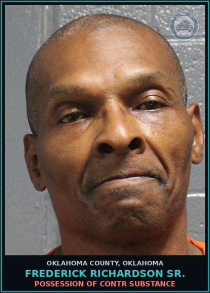 CCW arrest card for Frederick Richardson Sr. in Oklahoma County: ENTER STRUCTURE WITH INTENT TO COMMIT CRIME/BREAKING AND CM26000359 ENTERING