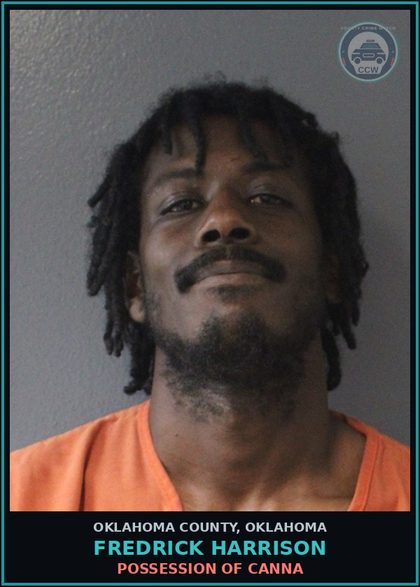 CCW arrest card for Fredrick Harrison in Oklahoma County: DRIVING WITH LICENSE CANCELED, SUSPENDED OR REVOKED
