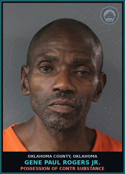 CCW arrest card for Gene Paul Rogers Jr. in Oklahoma County: TRESPASSING AFTER BEING FORBIDDEN