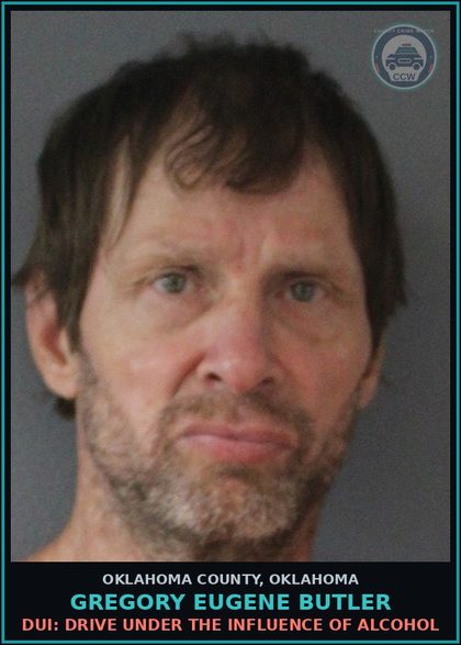 CCW arrest card for Gregory Eugene Butler in Oklahoma County: SPEEDING
