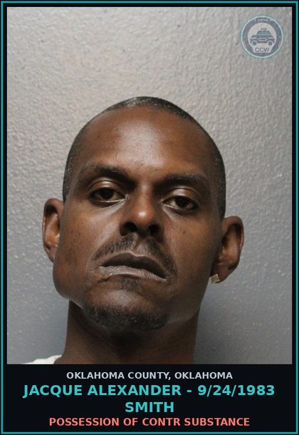 CCW arrest card for Jacque Alexander - 9/24/1983 Smith in Oklahoma County: POSSESSION OF contr substance