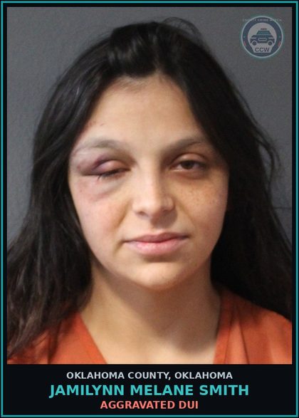 CCW arrest card for Jamilynn Melane Smith in Oklahoma County: ELUDING POLICE OFFICER