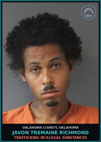 CCW arrest card for Javon Tremaine Richmond in Oklahoma County: TRESPASSING AFTER BEING FORBIDDEN