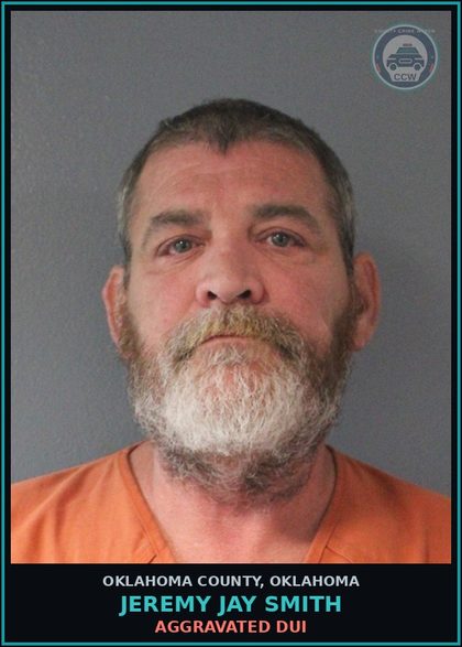 CCW arrest card for Jeremy Jay Smith in Oklahoma County: AGGRAVATED DUI