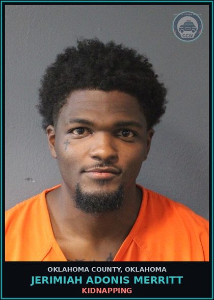 CCW arrest card for Jerimiah Adonis Merritt in Oklahoma County: RECEIVE, POSSESS OR CONCEAL STOLEN PROPERTY