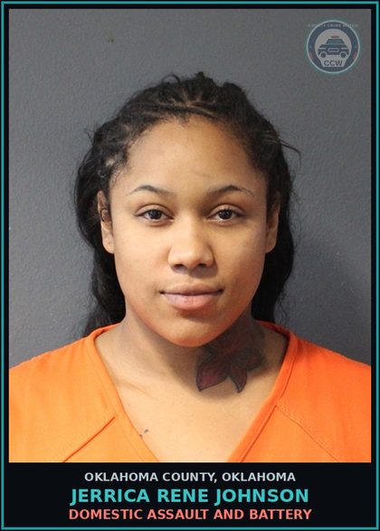 CCW arrest card for Jerrica Rene Johnson in Oklahoma County: GRAND LARCENY