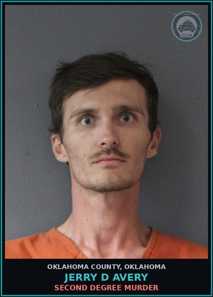 CCW arrest card for Jerry D Avery in Oklahoma County: SECOND DEGREE MURDER