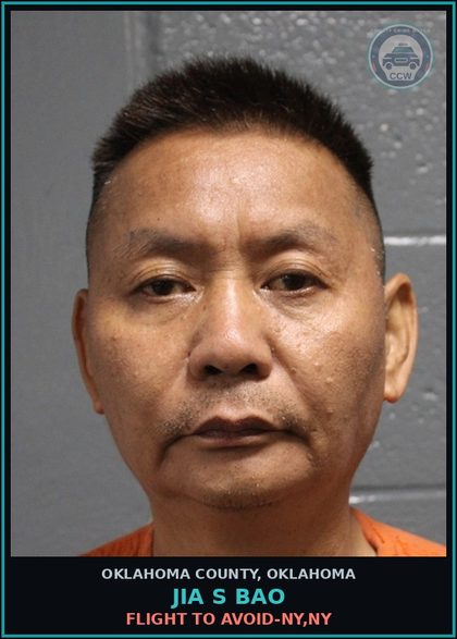 CCW arrest card for Jia S Bao in Oklahoma County: FLIGHT TO AVOID-NY,NY