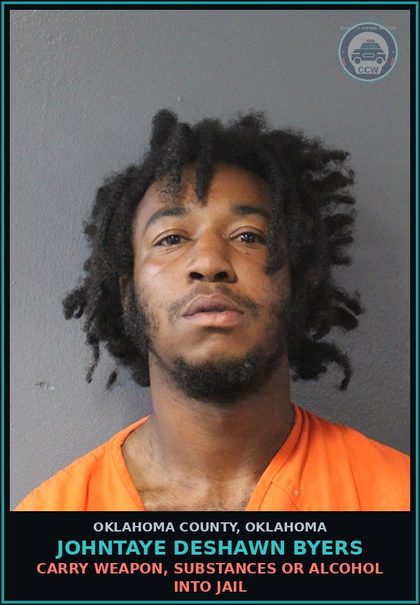 CCW arrest card for Johntaye Deshawn Byers in Oklahoma County: MALICIOUS INJURY OR DESTRUCTION OF PROPERTY LESS THAN $1,000 TMP63146