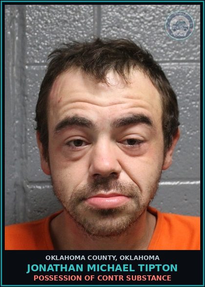 CCW arrest card for Jonathan Michael Tipton in Oklahoma County: TRESPASSING AFTER BEING FORBIDDEN