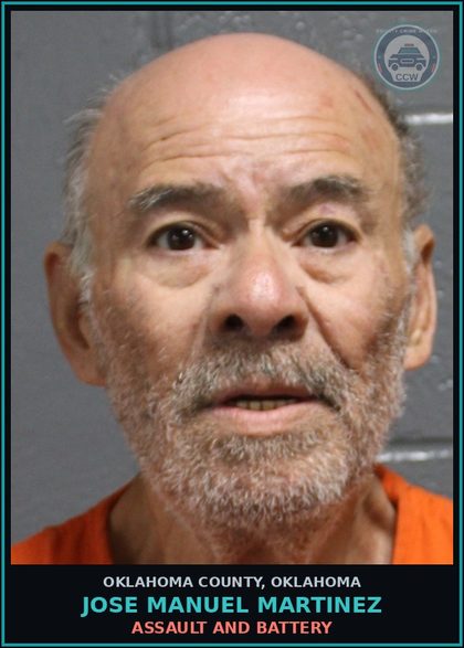 CCW arrest card for Jose Manuel Martinez in Oklahoma County: ASSAULT AND BATTERY