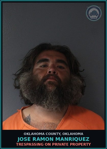 CCW arrest card for Jose Ramon Manriquez in Oklahoma County: PUBLIC DRUNKENNESS