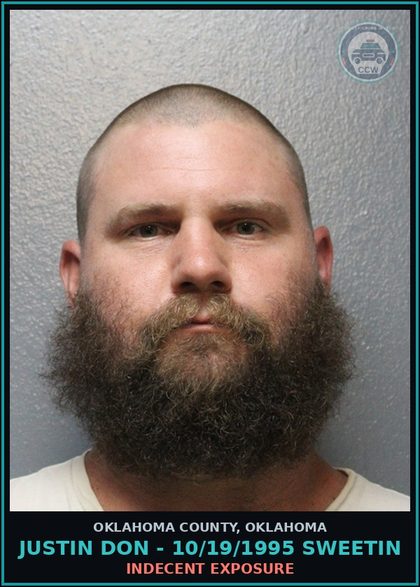 CCW arrest card for Justin Don - 10/19/1995 Sweetin in Oklahoma County: INDECENT EXPOSURE
