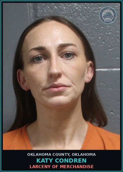 CCW arrest card for Katy Condren in Oklahoma County: LARCENY OF MERCHANDISE