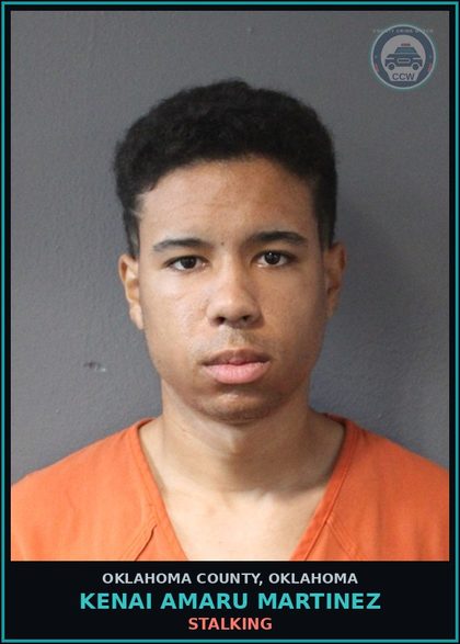 CCW arrest card for Kenai Amaru Martinez in Oklahoma County: STALKING