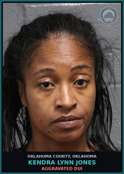CCW arrest card for Kendra Lynn Jones in Oklahoma County: AGGRAVATED DUI
