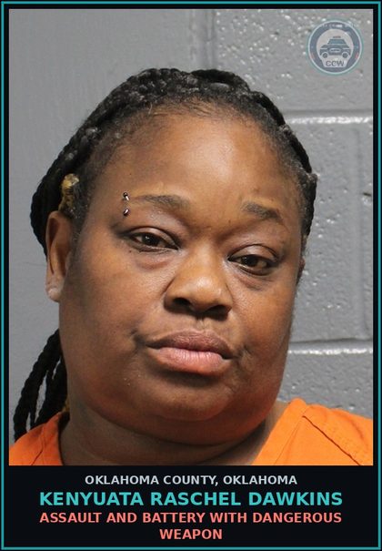 CCW arrest card for Kenyuata Raschel Dawkins in Oklahoma County: MALICIOUS INJURY OR DESTRUCTION OF PROPERTY LESS THAN $1,000 TMP63038