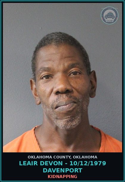 CCW arrest card for Leair Devon - 10/12/1979 Davenport in Oklahoma County: PLAN, ATTEMPT, CONSPIRE TO PERFORM ACT OF VIOLENCE